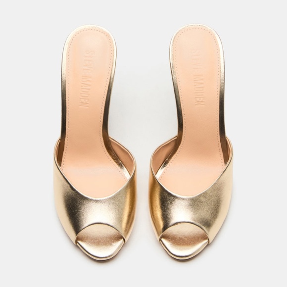 Steve Madden PRIYA GOLD LEATHER High Heels - Picture 10 of 10